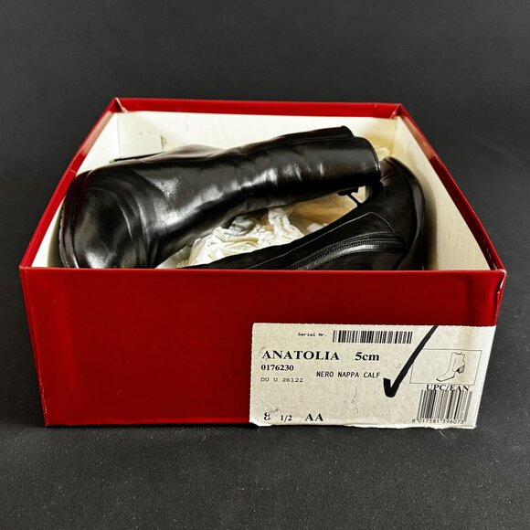 Salvatore Ferragamo Leather Zip Ankle Boots Size 8.5 AA - Picture 9 of 10